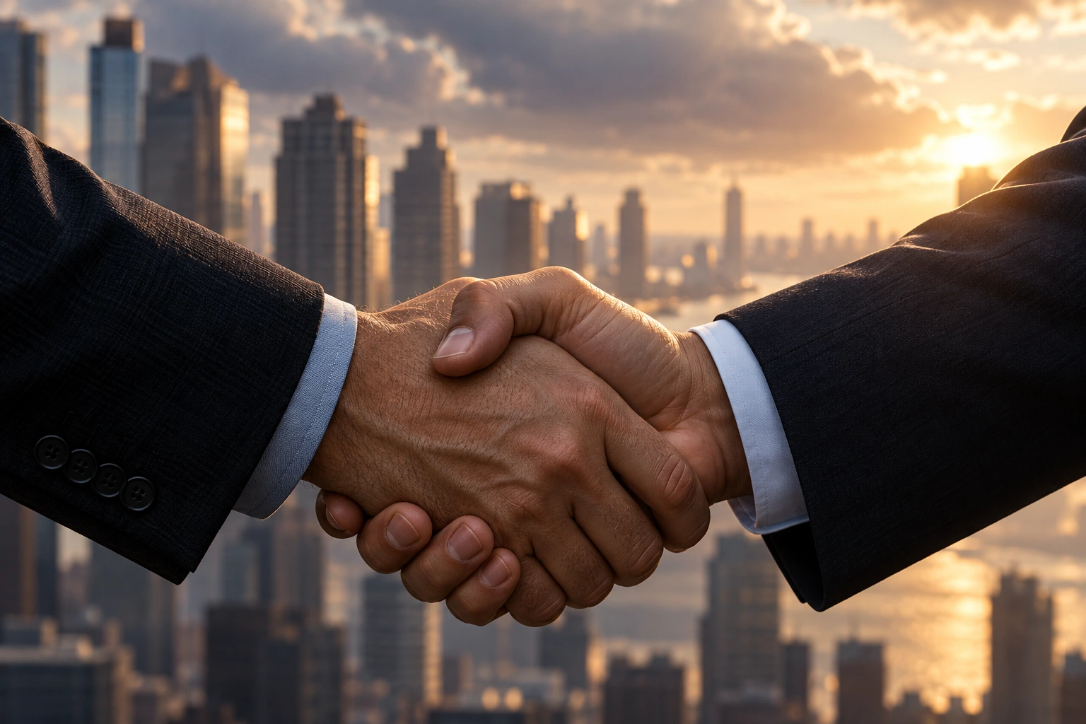 Illustration of a handshake representing community partnership